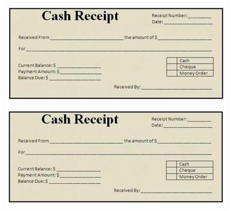 cash register receipt template elegant  receipt template excel word