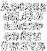 Coloring Alphabet Fonts Colorthealphabet Letters Template Lettering Graffiti Letter Large Alphabets sketch template