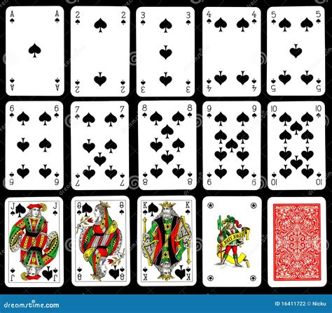 playing cards spades stock illustration illustration  deck