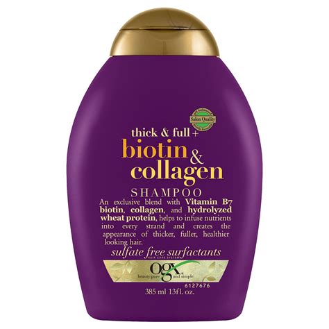 buy ogx thick full biotin collagen volumizing shampoo  thin