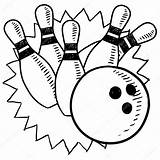 Bowling Sketch Doodle Vector Ball Pins Illustration Action Stock Clipart Drawing Drawings Depositphotos Bowler Clip Royalty Lhfgraphics Illustrations 1395 St sketch template