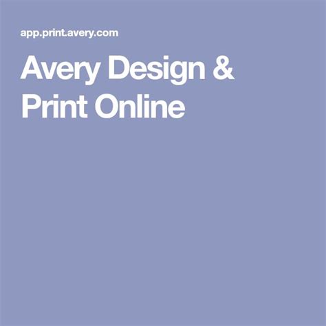 avery design print  apps