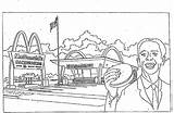 Mcdonalds Coloring Pages Knotts Don Color 1967 Logo Printable Mcdonald Hamburger Educative Sketch Paper Via Newspaper Template sketch template