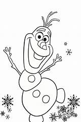 Olaf Coloring Pages Frozen Printable Disney Snowman Christmas Winter Clipart Birthday Happy Template Snow Color Elsa Kids Popular Melting Getcolorings sketch template