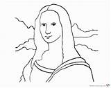 Lisa Mona Coloring Getcolorings Printable Pages Simple Da Color Print sketch template