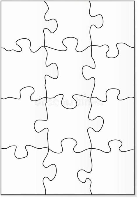 piece puzzle template lovely  piece puzzle template stock vector