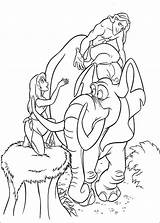 Tarzan Coloring Pages Disney Kids Elephant Fun Sheets Coloringpagesfun Choose Board sketch template