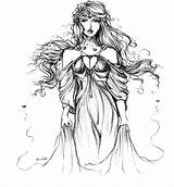 Aphrodite Coloring Pages Fantasy Drawing Scifi Adults Sci Fi Adult Goddess Sketches Kids Color Sketch Bing Cartoon Book Template Search sketch template