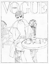 Vogue Coloring Couvertures sketch template