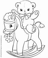 Bear Teddy Coloring Pages Rocking Horse Honkingdonkey Bears Activity Gif Printable sketch template