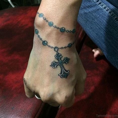30 Cool Rosary Tattoos On Hand