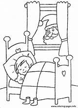 Coloring Pages Christmas Sleep Kids Kid Printable Book Info Coloriage Color sketch template