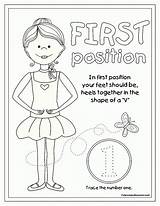 Coloring Ballet Dance Pages Position Kids Printable 1st Positions Ballerina Sheet Color Colouring First Sheets Second Class Teach Feet Dancer sketch template