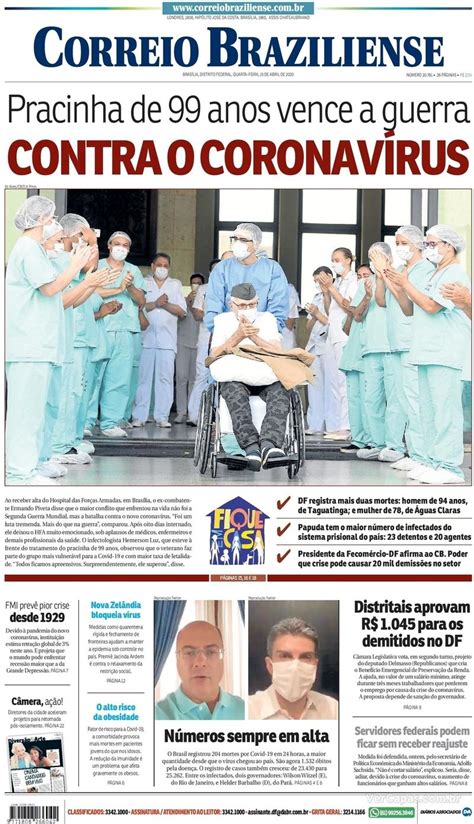 veja a capa dos principais jornais do brasil desta quarta 15 04