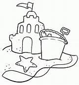 Castle Coloriage Melhores Colorier Praia Sable Coloringhome sketch template