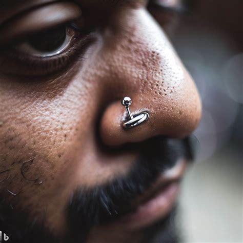 nose piercing men