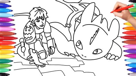 train  dragon   hidden world coloring pages  kids