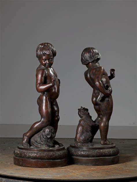 bronzen sculpturen van kinderen met een hondje piet jonker