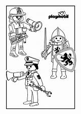 Playmobil Chevalier Policier Pompier Coloriages Playmobils Enfants Personnages Enregistrée Jouets Personnage Réunis Ritter Polizei sketch template