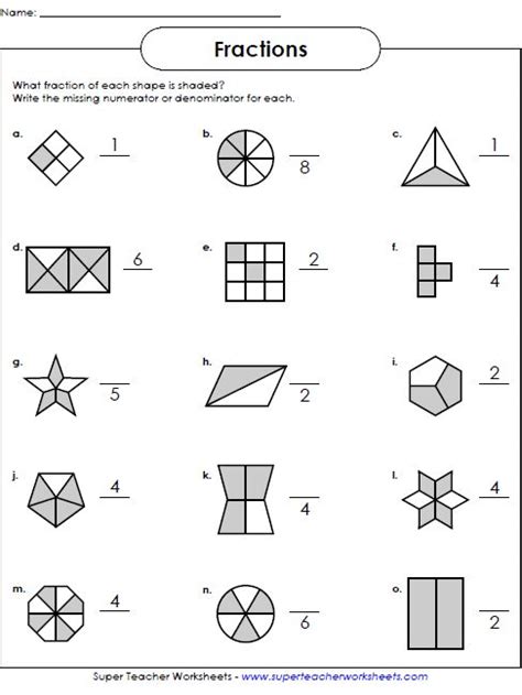 fractions worksheets math worksheets pinterest teaching