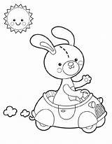 Coloring Car Bunny Sheets Sheknows Farm Springtime Clip sketch template