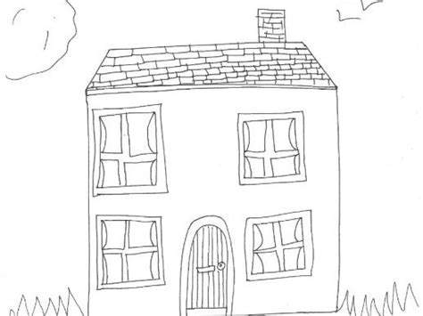 house colouring page teaching resources