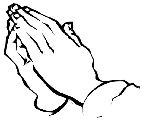 hands  prayer drawing clipart pictures coloring pages