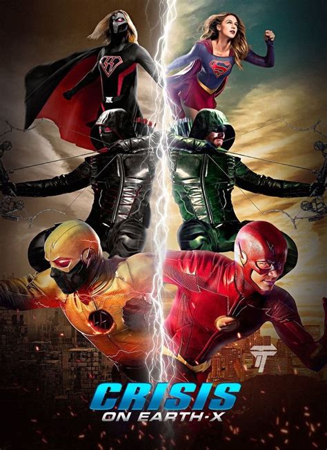 poster for crisis on earth x arrow theflash supergirl