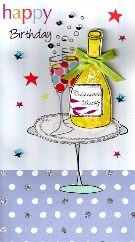 Bubbly Pretty Happy Birthday Greeting Card Cards Love