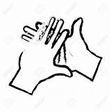 Clapping Hands Drawing Getdrawings Sketch Clap Hand sketch template