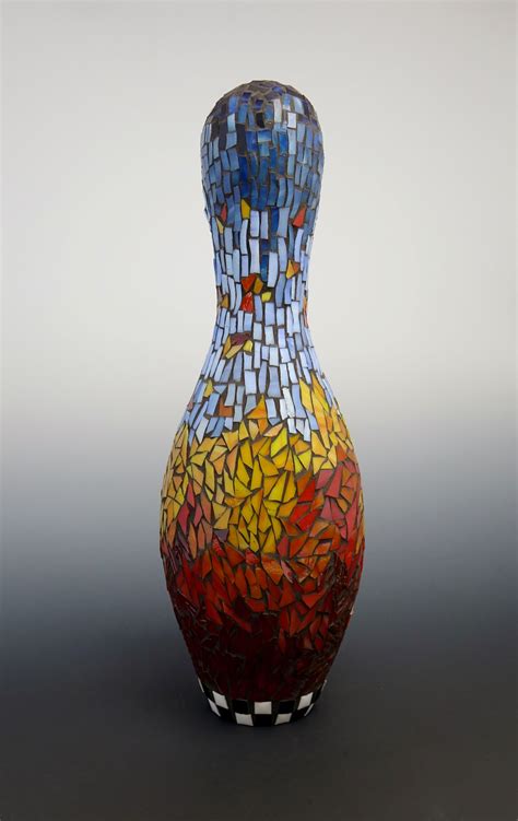 Stained Glass Mosaic Bowling Pin Designed And Created By