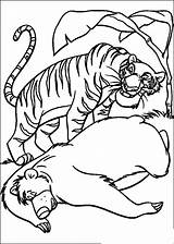 Coloring Jungle Shere Khan Pages Book Kids Baloo Printable sketch template