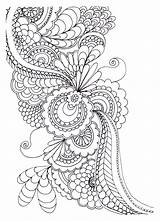 Coloring Flower Zentangle Patterns Mandala Pages sketch template