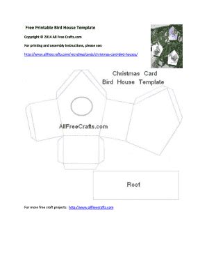 fillable   printable bird house template fax email print