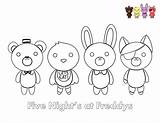 Fnaf Coloring Pages Cute Printable Characters Freddy Nights Five Print Foxy Naf Color Bonnie Book Fan Visit Template sketch template
