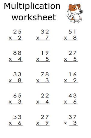 multiplication worksheets  multiplication worksheets  grade