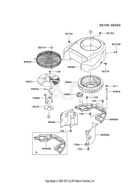 kawasaki fhv cs  stroke engine fhv parts diagram  cooling equipment