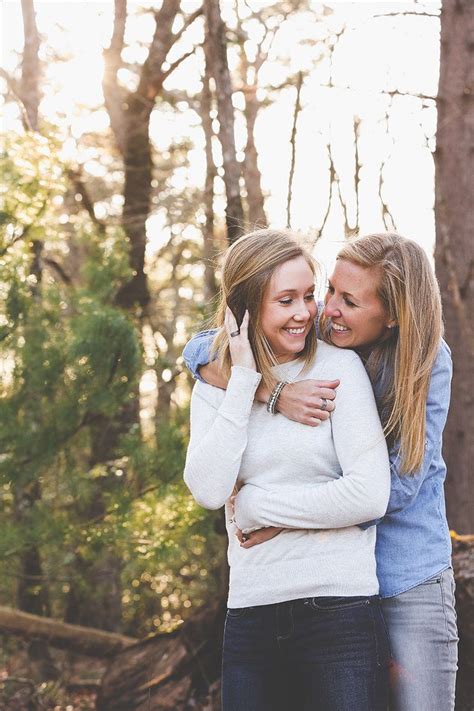 Mt Airy North Carolina Natural Engagement Ashley And Ruthie Embrace In