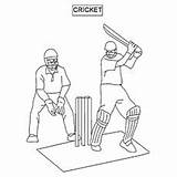 Cricket Coloring Pages Drawing Playing Toddler Top Bat Getdrawings sketch template