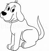 Dog Coloring Clifford Outline Big Red Drawing Pages Drawings Dogs Draw Cartoon Printable Color Step Clipart Colouring Clip Print Easy sketch template