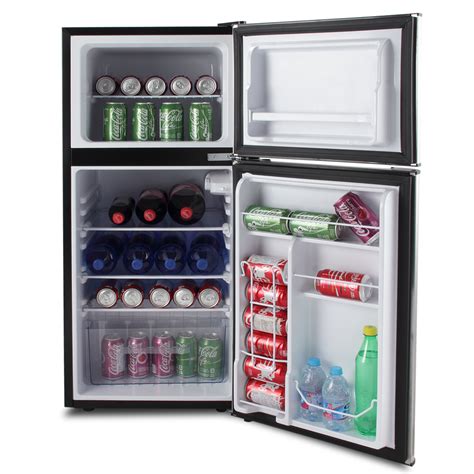 cu ft mini fridge compact refrigerator freezer dorm studio stainless steel ebay