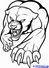 Panther Outline Drawing sketch template