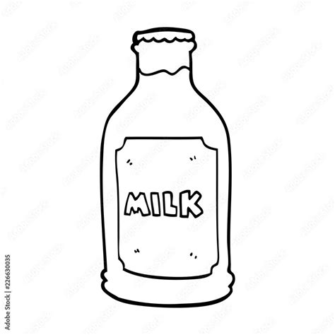 drawing cartoon milk bottle stock vector adobe stock
