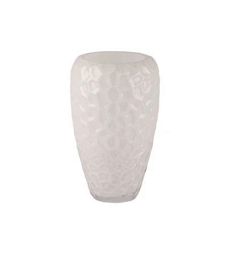 Abstract White Opaque Vase Lalco Interiors At Rs 1299 Decorative
