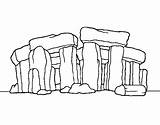 Stonehenge Coloring Monuments 470px 7kb Colorear Coloringcrew sketch template