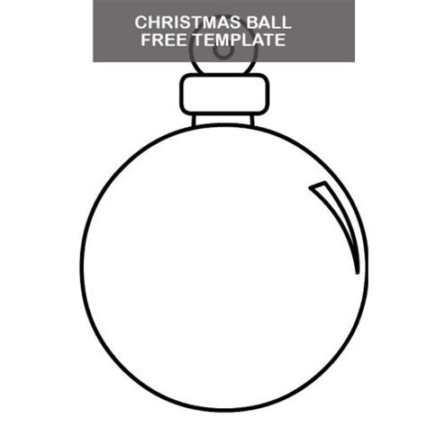 christmas ball template coloring page