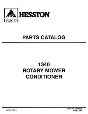 hesston  parts book  mower conditioner diy repair manuals