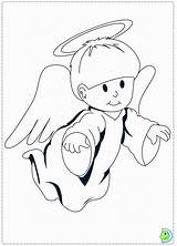 Angels Little Drinking Colouring Pages Coloring sketch template