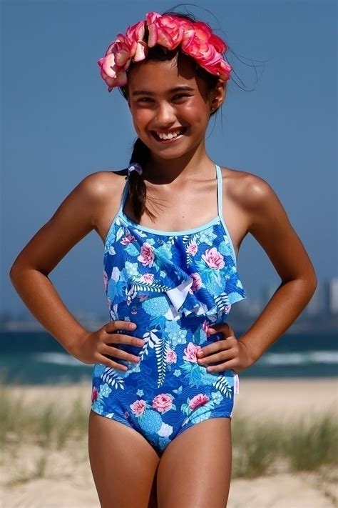 Girls Swimsuit With Criss Cross Back