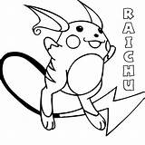 Coloring Pages Pokemon Raichu Color Printable Target Games Getcolorings Alola Print Getdrawings Template Colorings sketch template